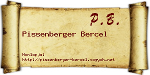 Pissenberger Bercel névjegykártya